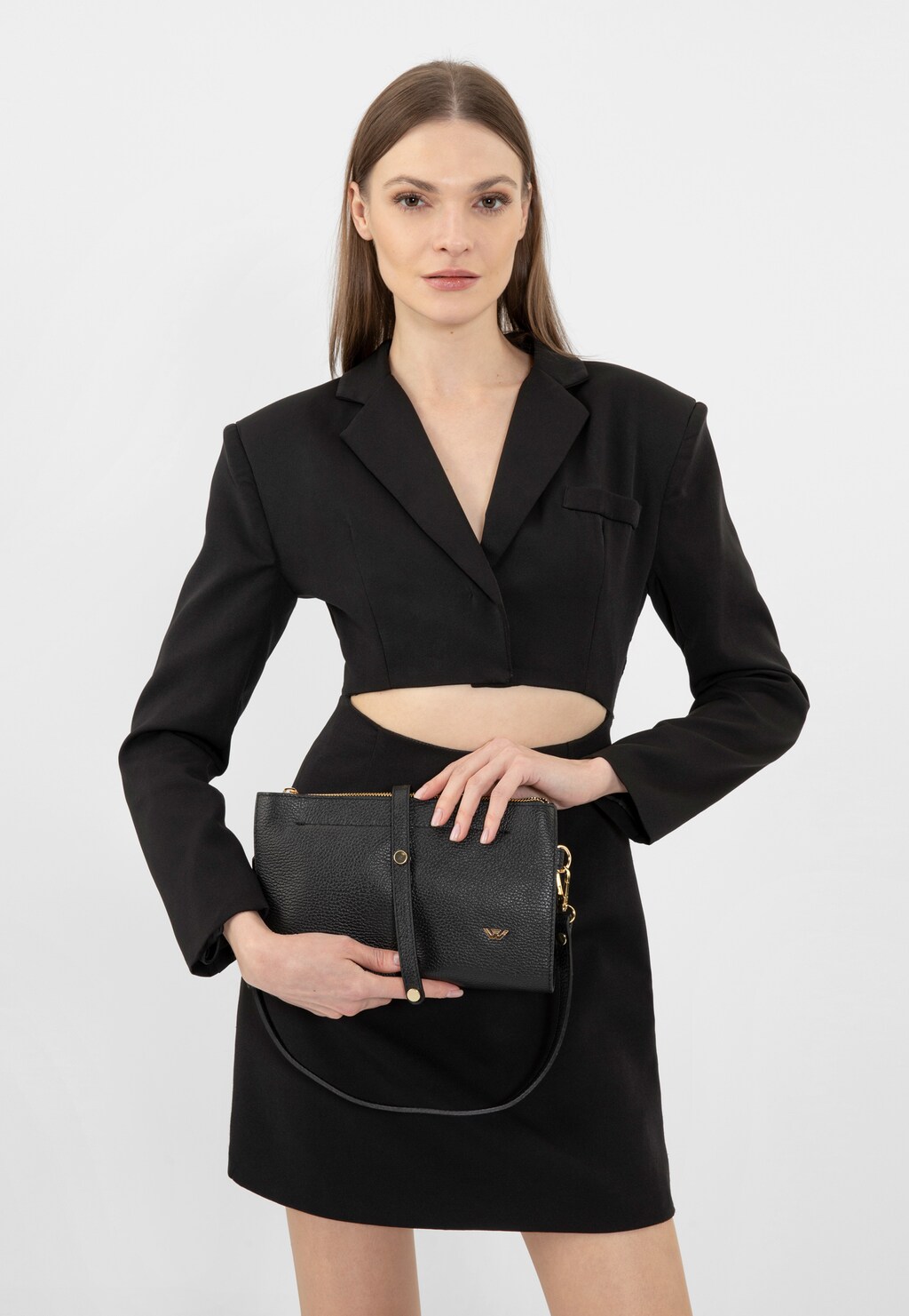Malá černá dámská kabelka s odepínatelným uchem 80239-51 Widok 1