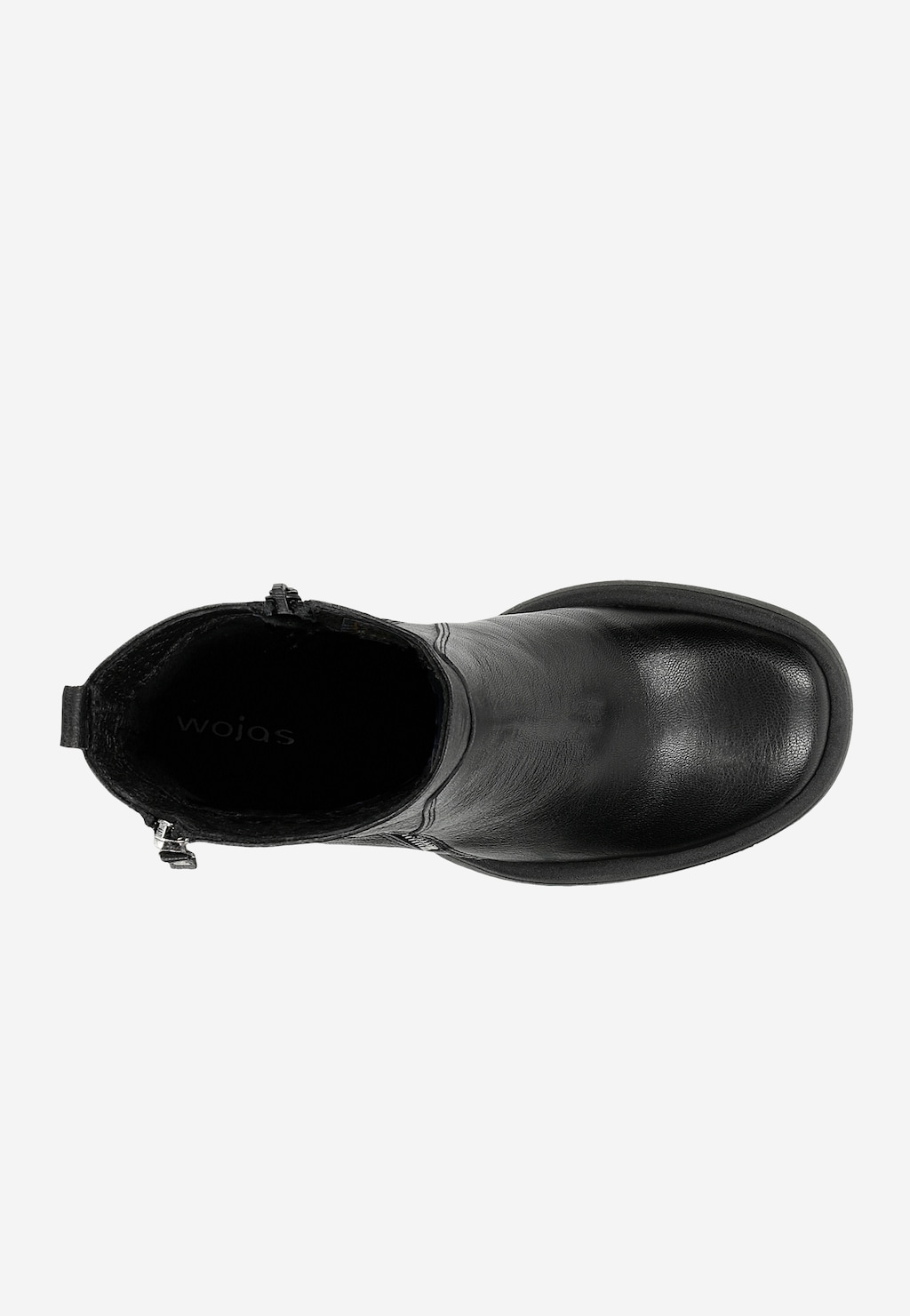 Čierne dámske členkové topánky so zipsom na holeni 55224-51 Widok 5