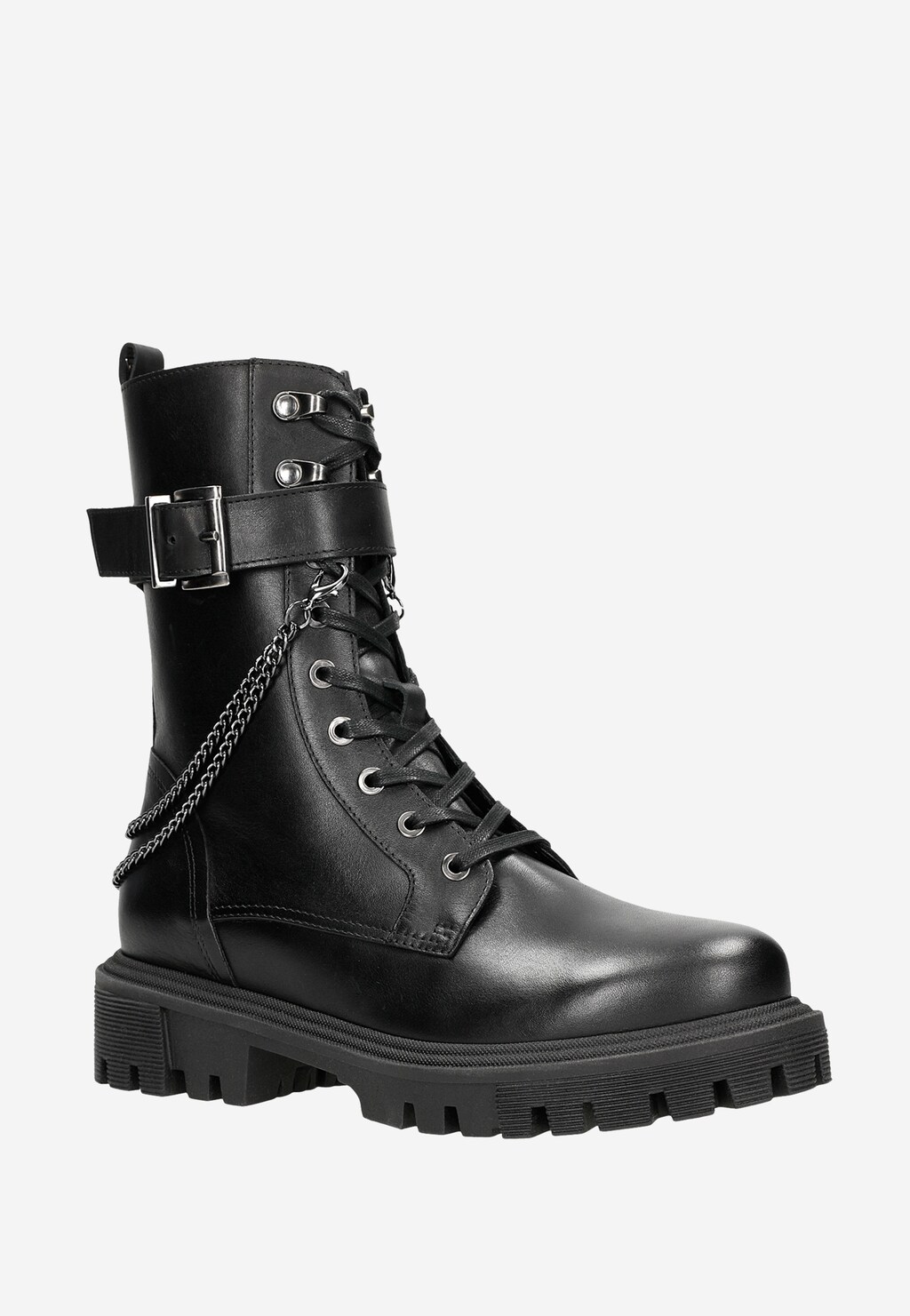 Kožené dámske členkové čižmy s neprehliadnuteľným dizajnom 64049-51 Widok 3