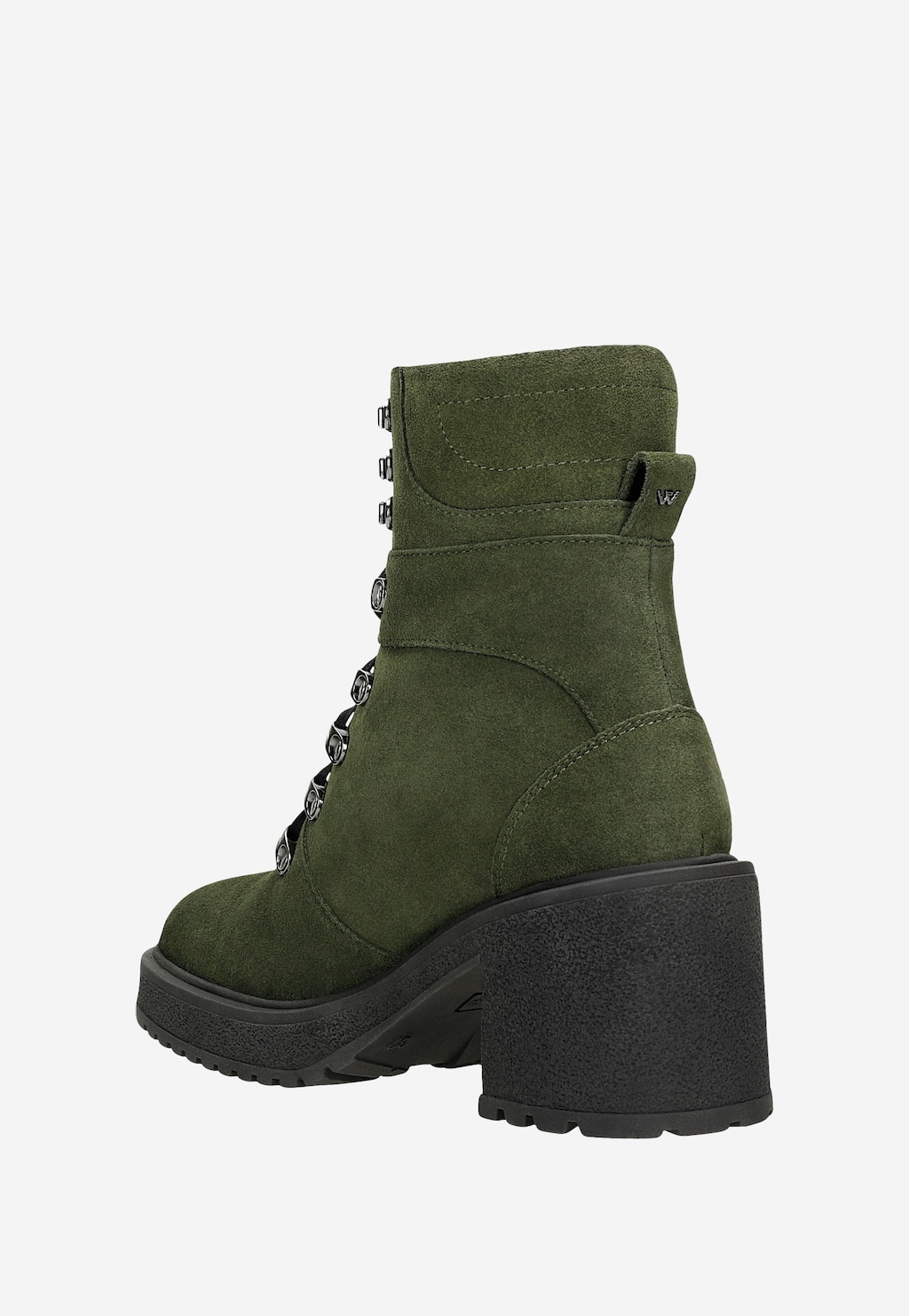 Zelené dámske bikery na stabilnom podpätku 64109-67 Widok 4