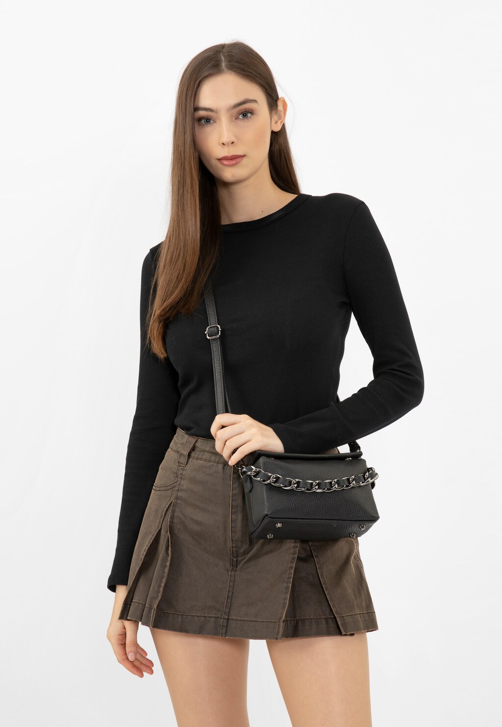 Čierna každodenná kabelka menších rozmerov 80223-51 Widok 1