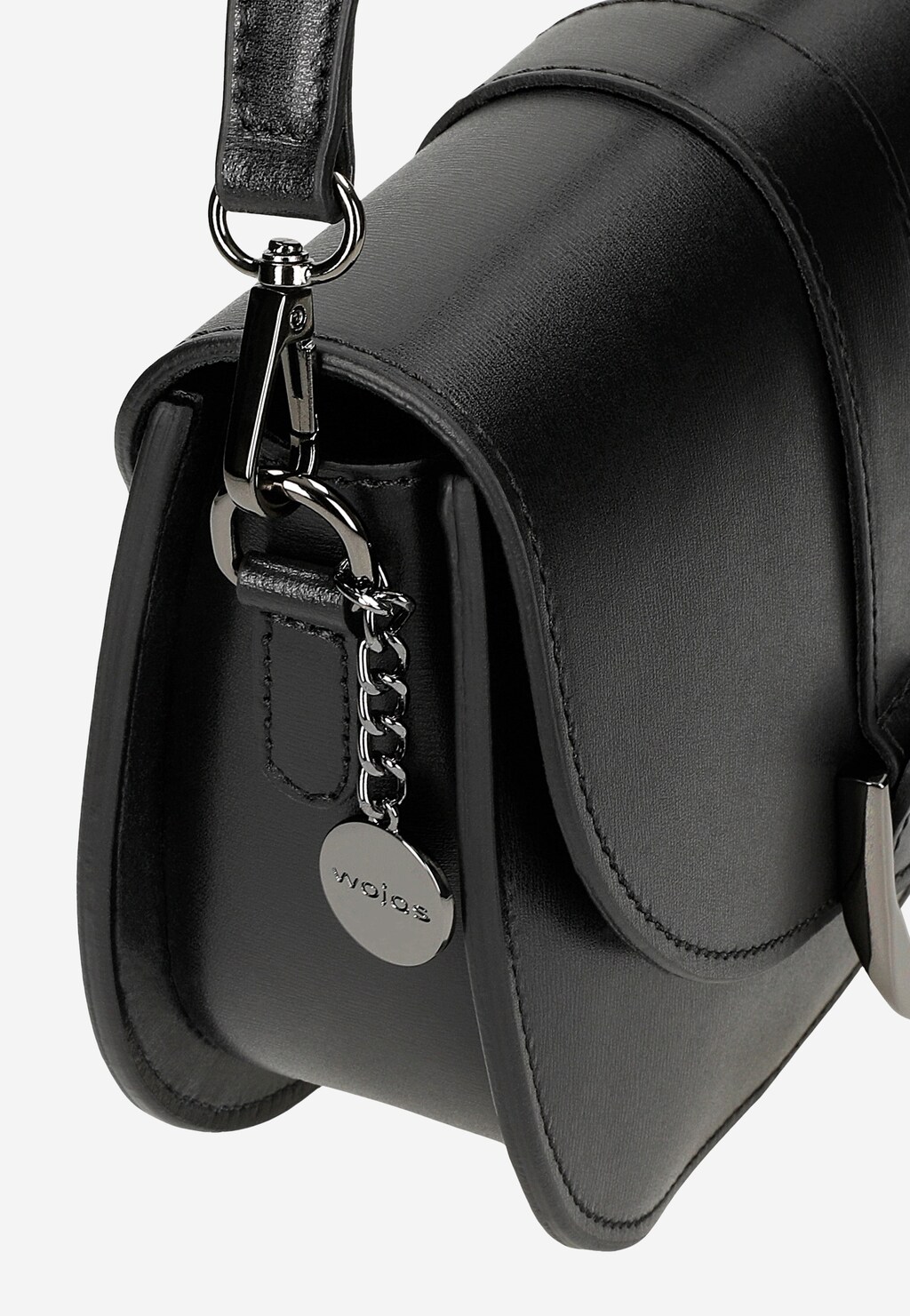 Malá čierna kožená dámska kabelka 80351-51 Widok 8