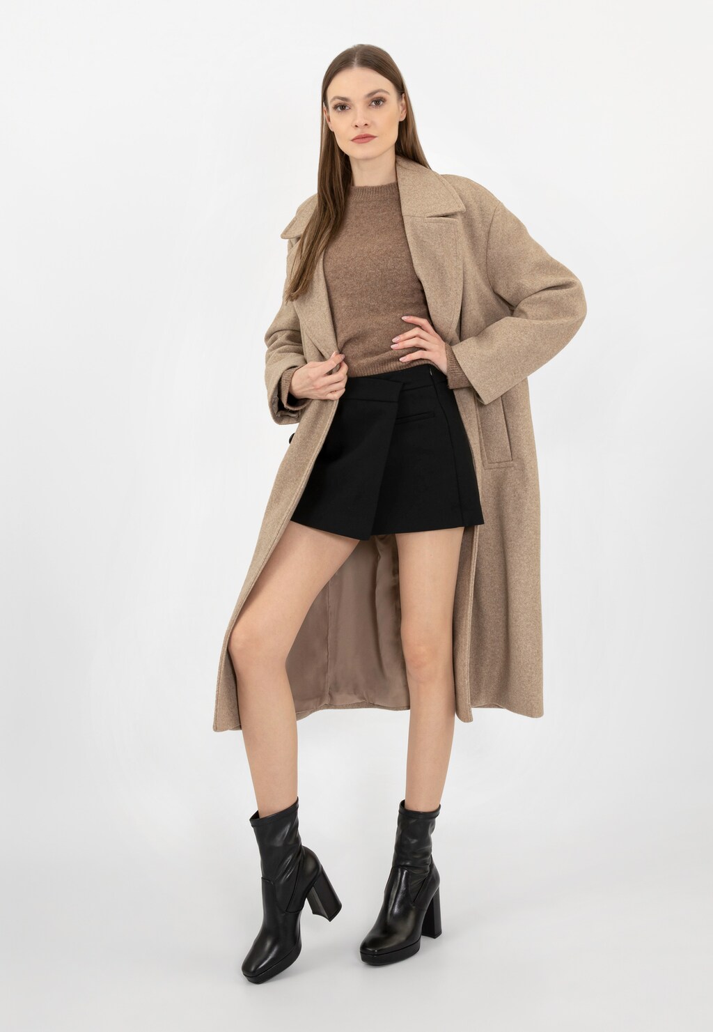 Extravagancia v každom počasí s koženými členkovými čižmami 55024-81 Widok 1