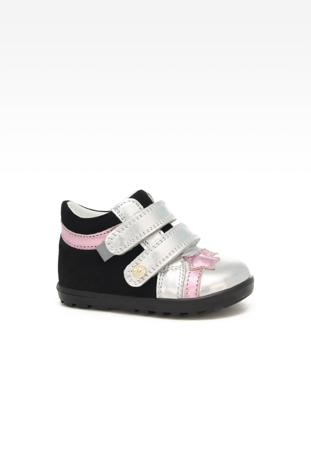 Trzewiki BARTEK 011733-016 II, dla dziewcząt, srebrno-czarny Widok 1