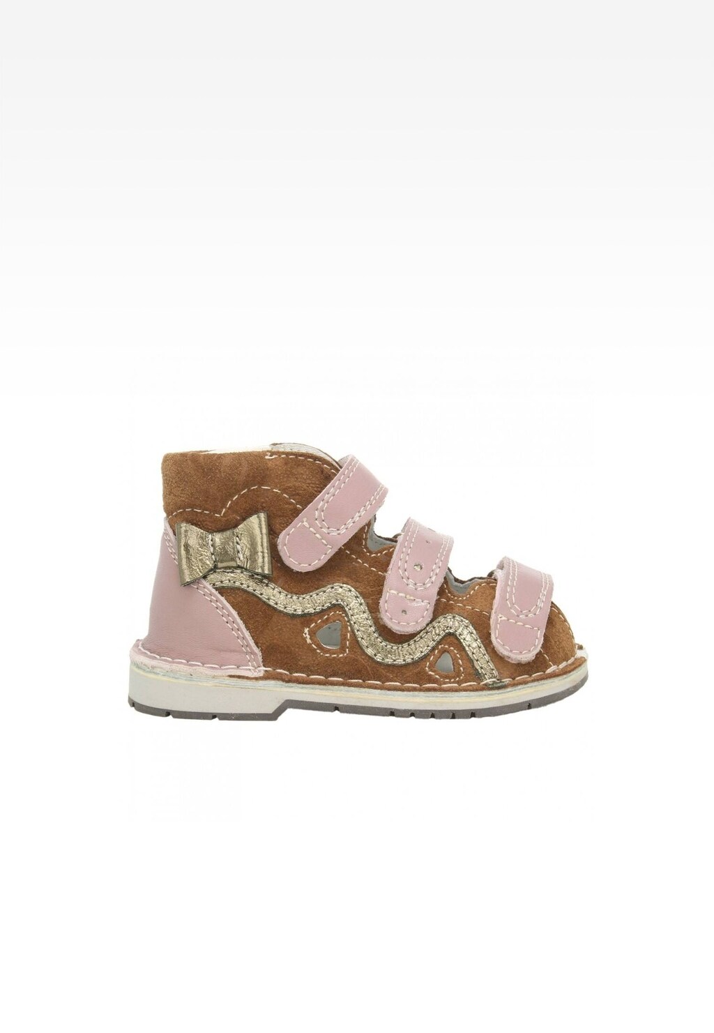 Obuwie profilaktyczno-rehabilitacyjne bartek BARTEK 115011-028, dla dziewcząt, brązowo-różowy Widok 1