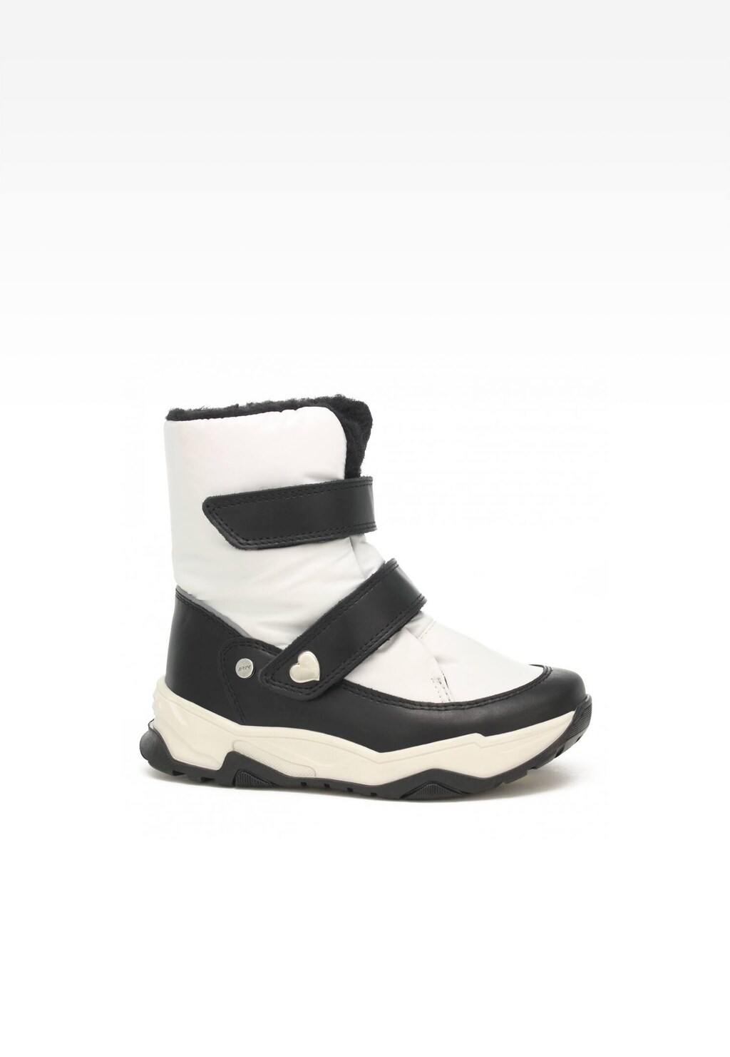 Trzewiki ocieplane BARTEK 17077005, dla dziewcząt, biało-czarne Widok 1