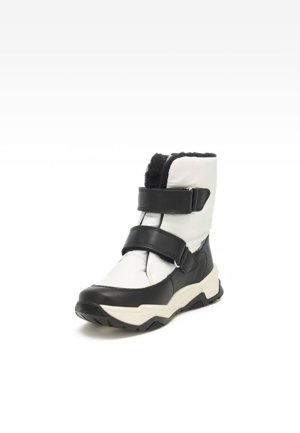 Trzewiki ocieplane BARTEK 17077005, dla dziewcząt, biało-czarne Widok 3