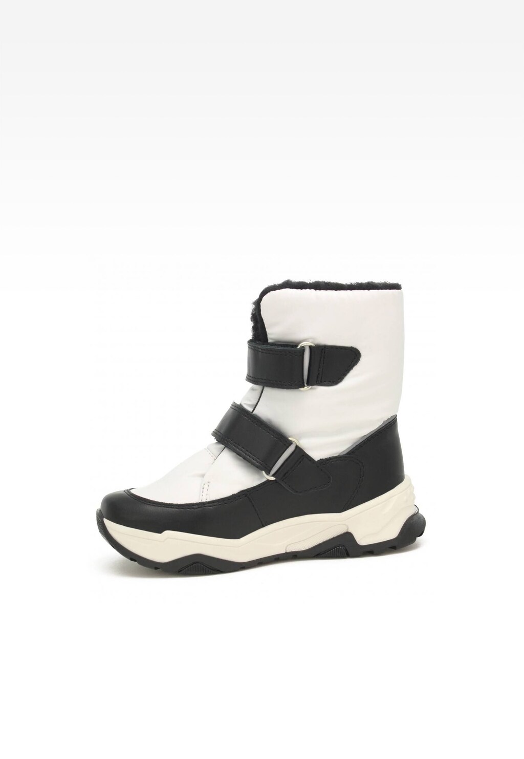 Trzewiki ocieplane BARTEK 17077005, dla dziewcząt, biało-czarne Widok 4