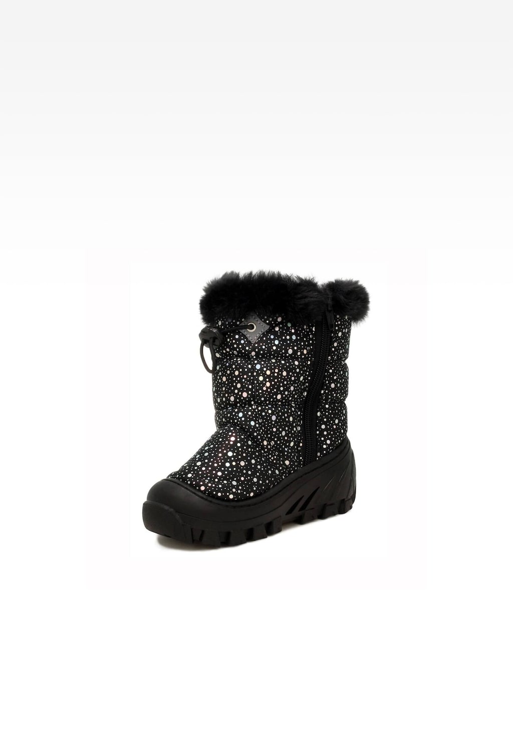 śniegowce BARTEK 11629003, dla dziewcząt, czarno-srebrny Widok 3