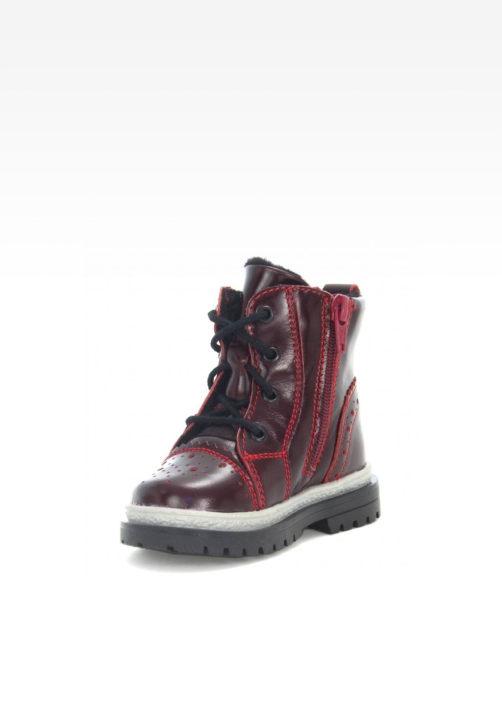 Trzewiki ocieplane BARTEK W-21477-4/NBO, dla dziewcząt, bordowy Widok 3