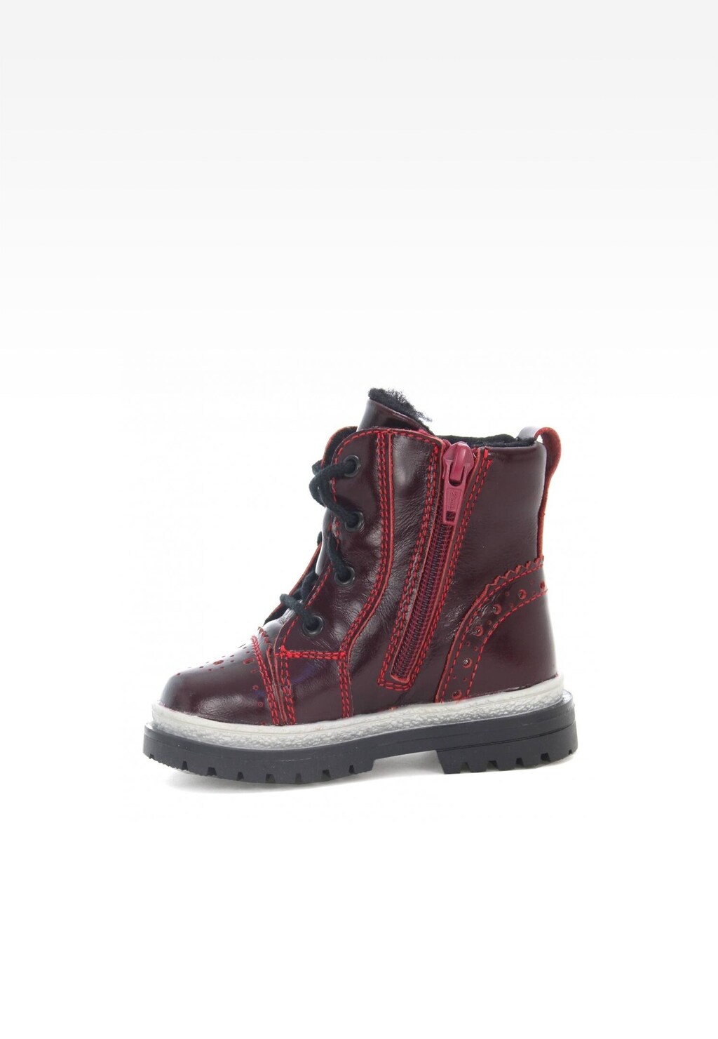 Trzewiki ocieplane BARTEK W-21477-4/NBO, dla dziewcząt, bordowy Widok 4