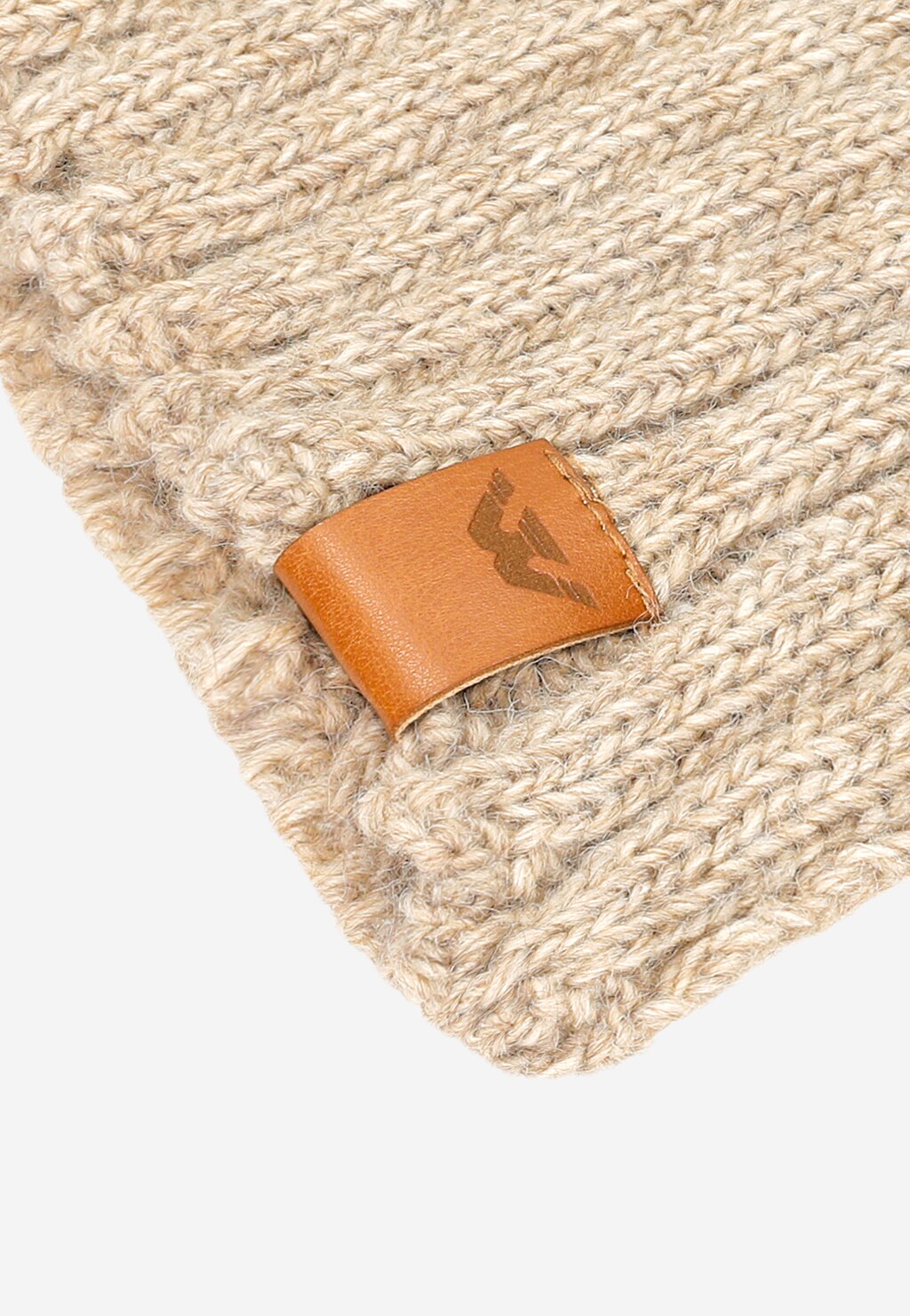 Ciepły długi szalik damski w kolorze jasnego beżu 96014-14 Widok 2