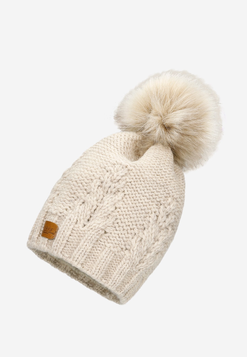 RELAKS béžová sada čepice, šála a rukavice 96018-14 Widok 3