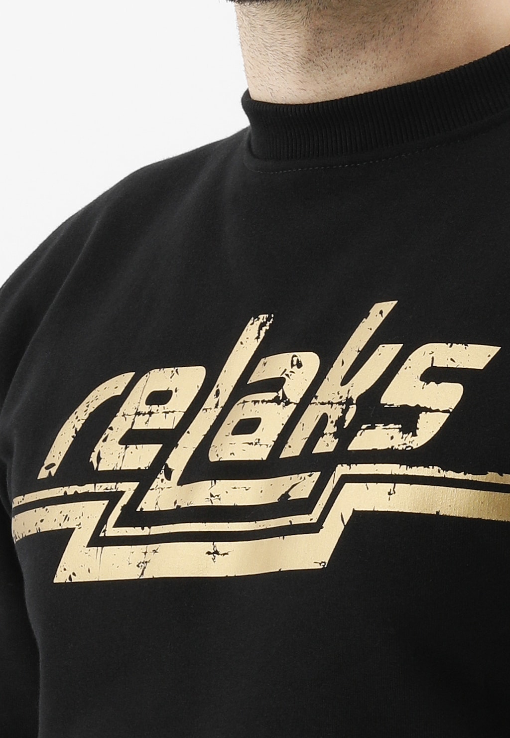 Čierna pánska teplákova mikina RELAKS 98021-81 Widok 4