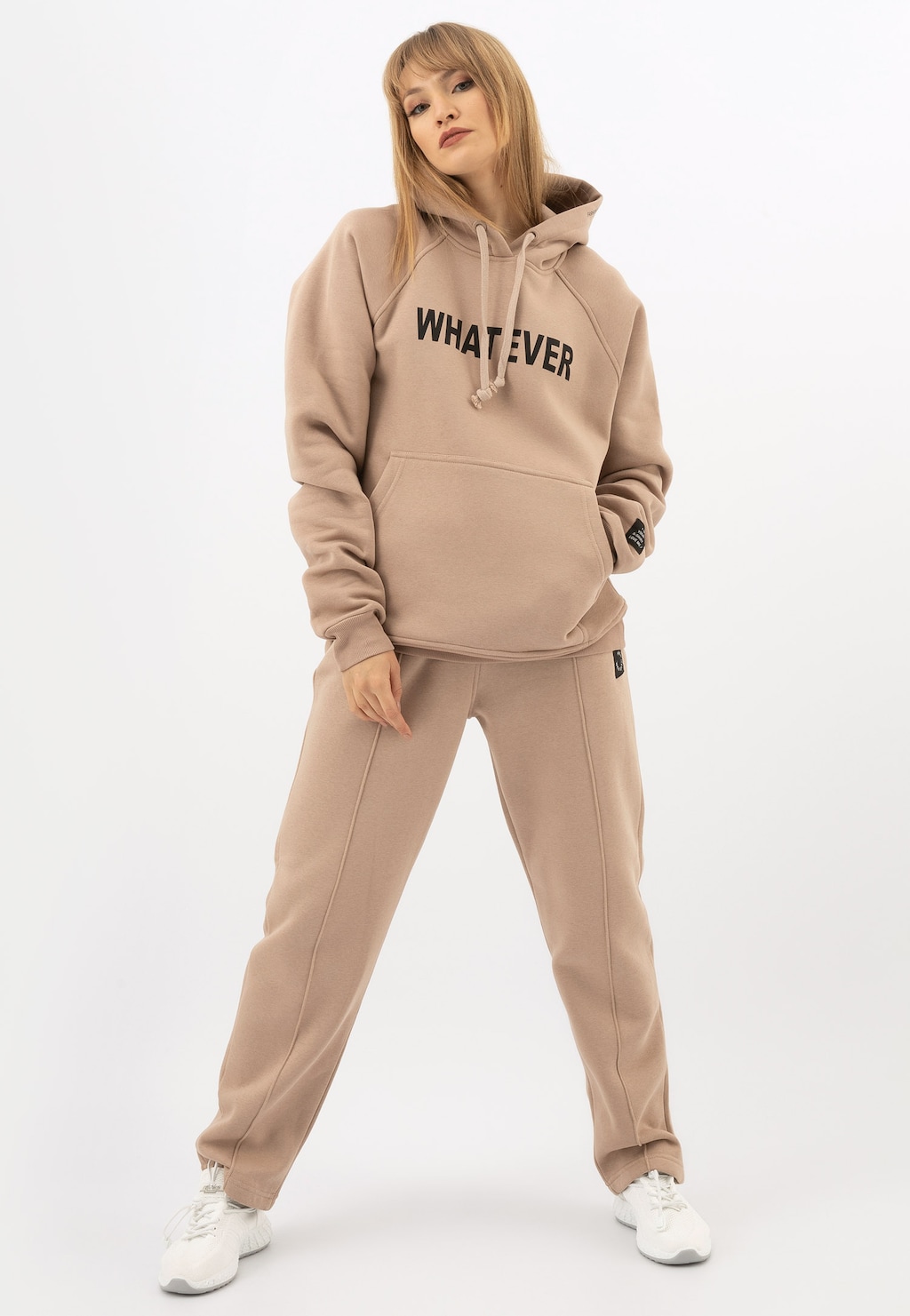 Béžové dámske nohavice na doma aj na výlety R98013-14 Widok 3