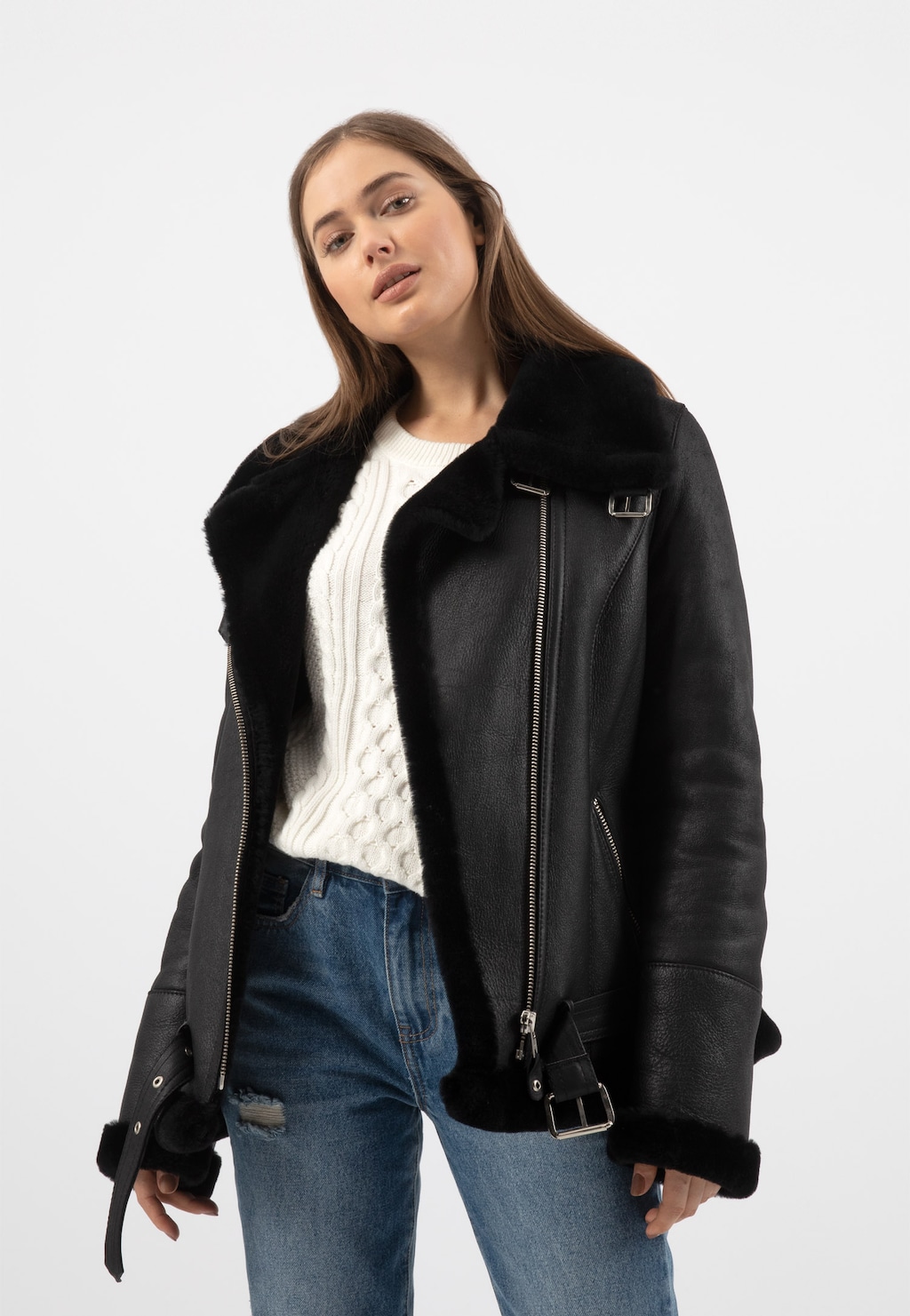 RELAKS kurtka pilotka damska w kolorze czarnym R99014-51 Widok 1