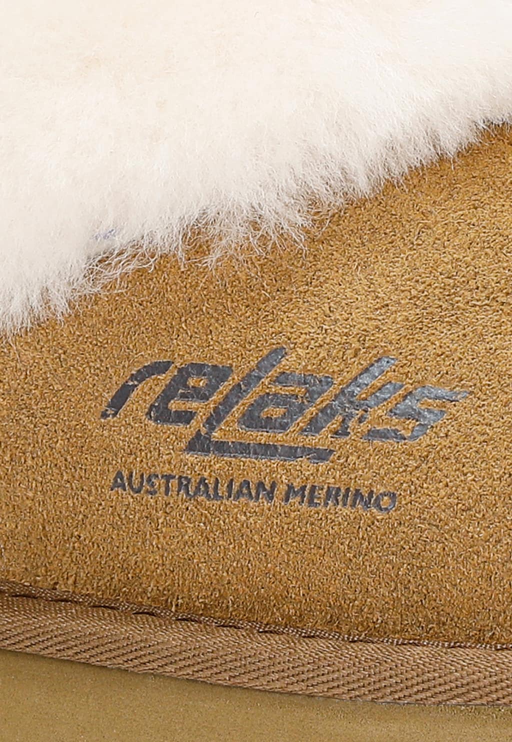 Jasnobrązowe kapcie RELAKS z wełny z merynosa 34000-64 Widok 7