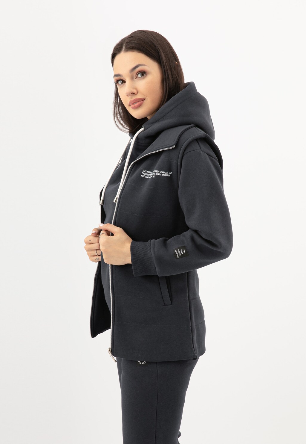 RELAKS popielata dresowa kamizelka damska R98020-11 Widok 3