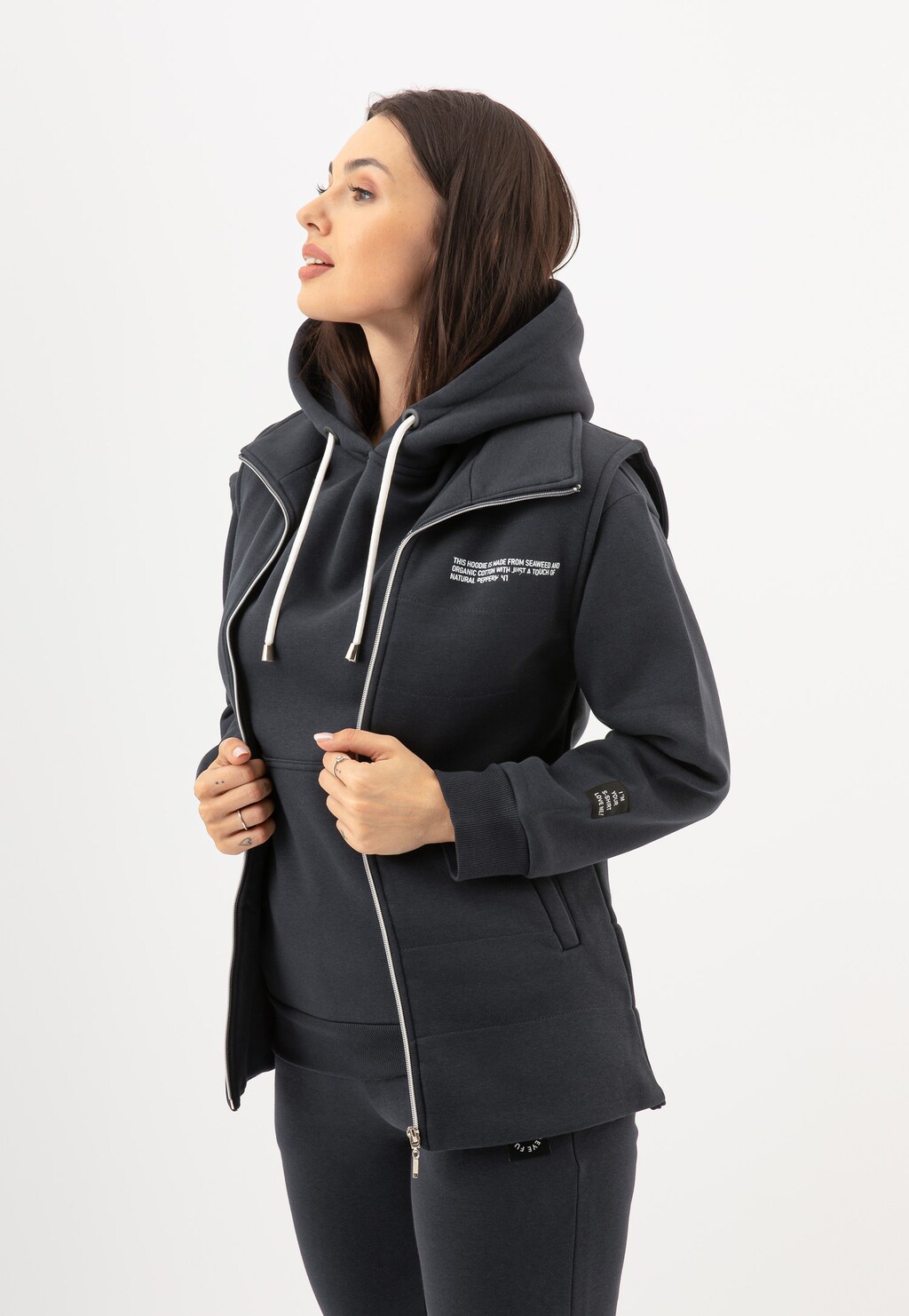 RELAKS popielata dresowa kamizelka damska R98020-11 Widok 4