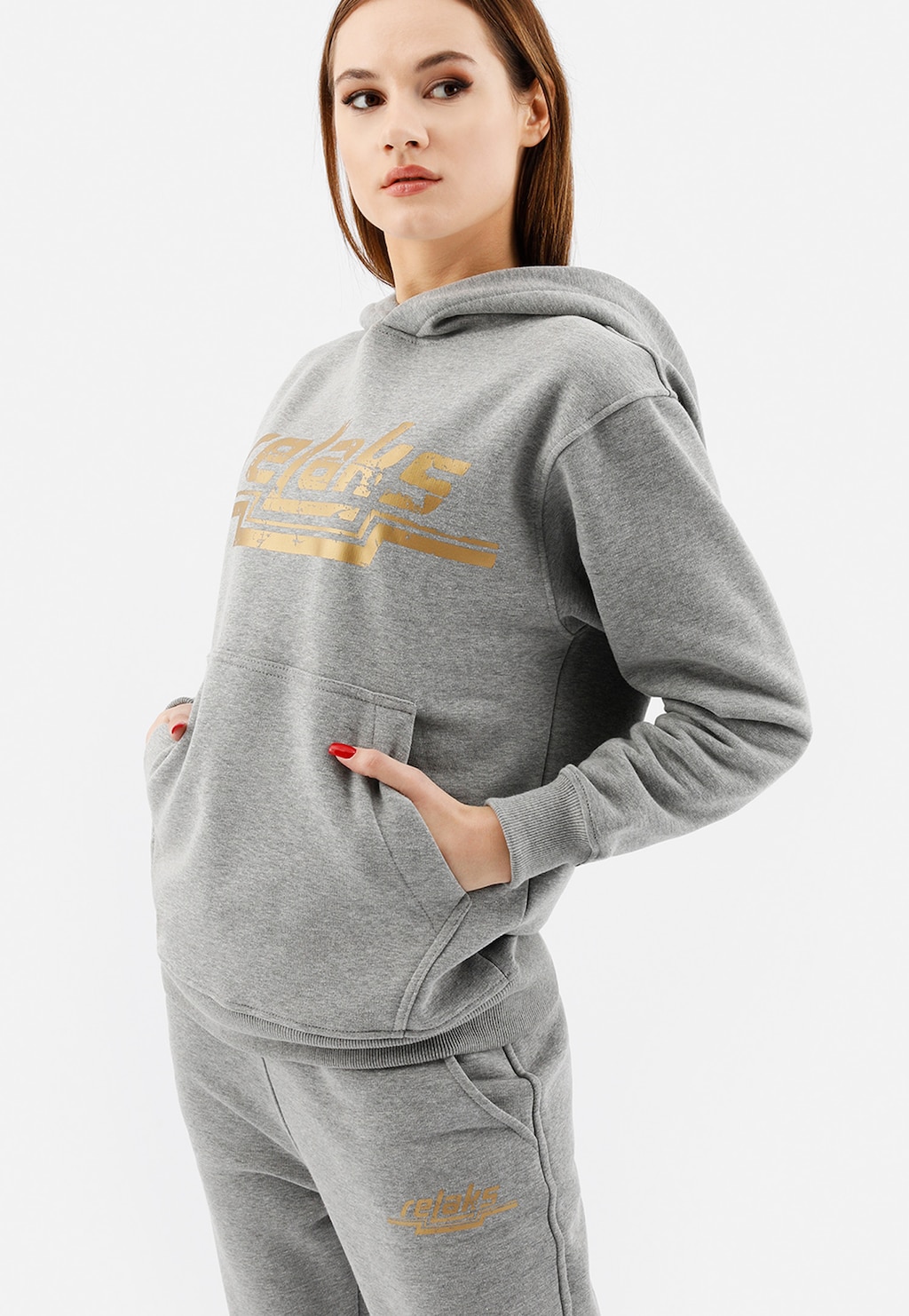 RELAKS popolavá dámska mikina s kapucňou 98023-80 Widok 2