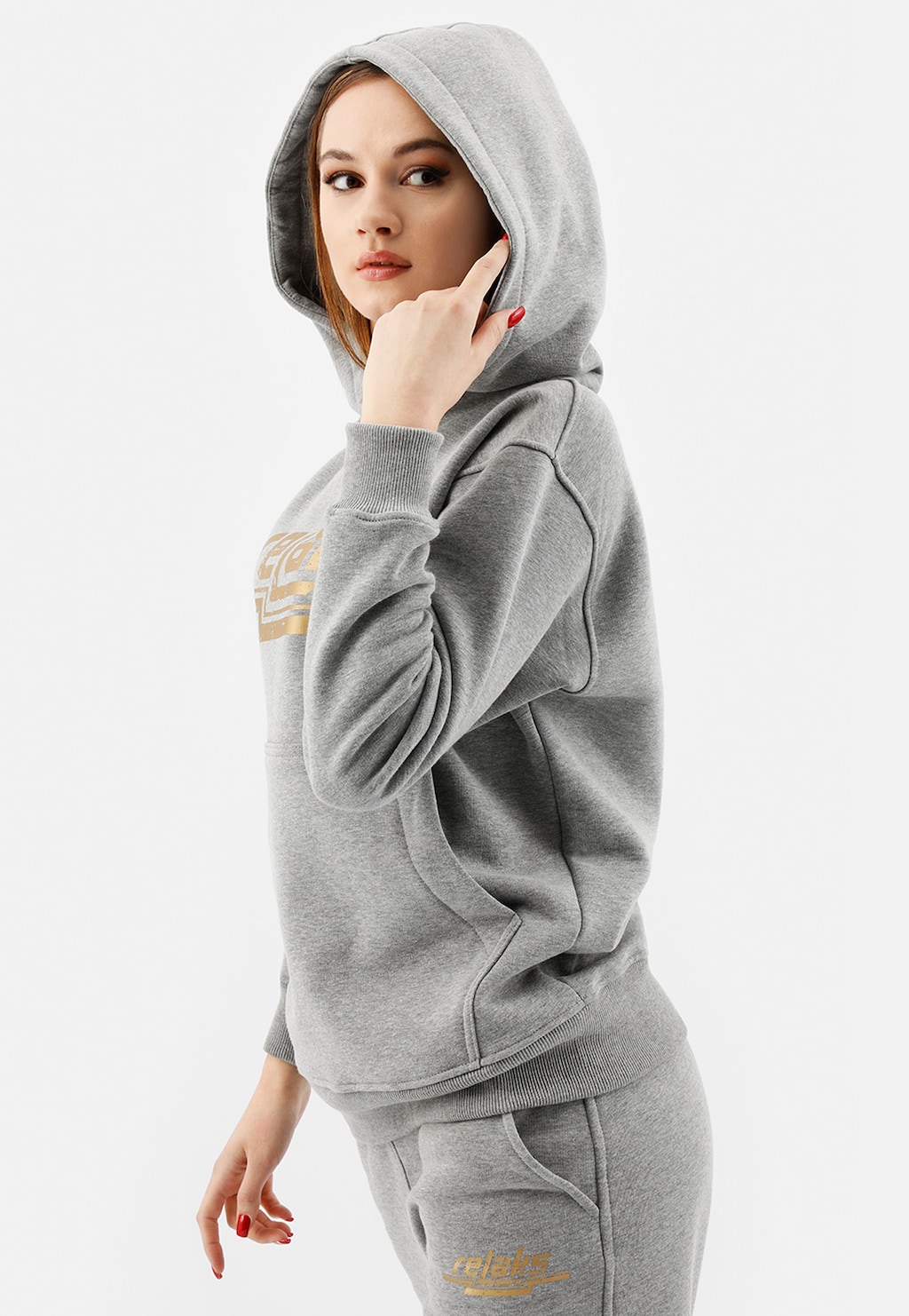 RELAKS popolavá dámska mikina s kapucňou 98023-80 Widok 4