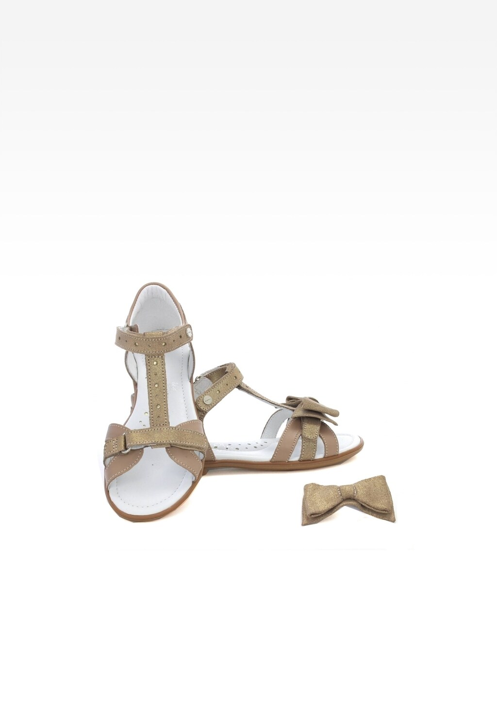 Sandały BARTEK W-56182/59X, dla dziewcząt, złoty Widok 7