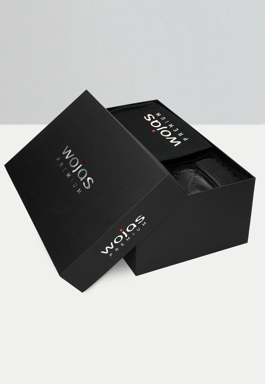 PREMIUM czarne sznurowane półbuty męskie ze skóry licowej 10136-51 Widok 5