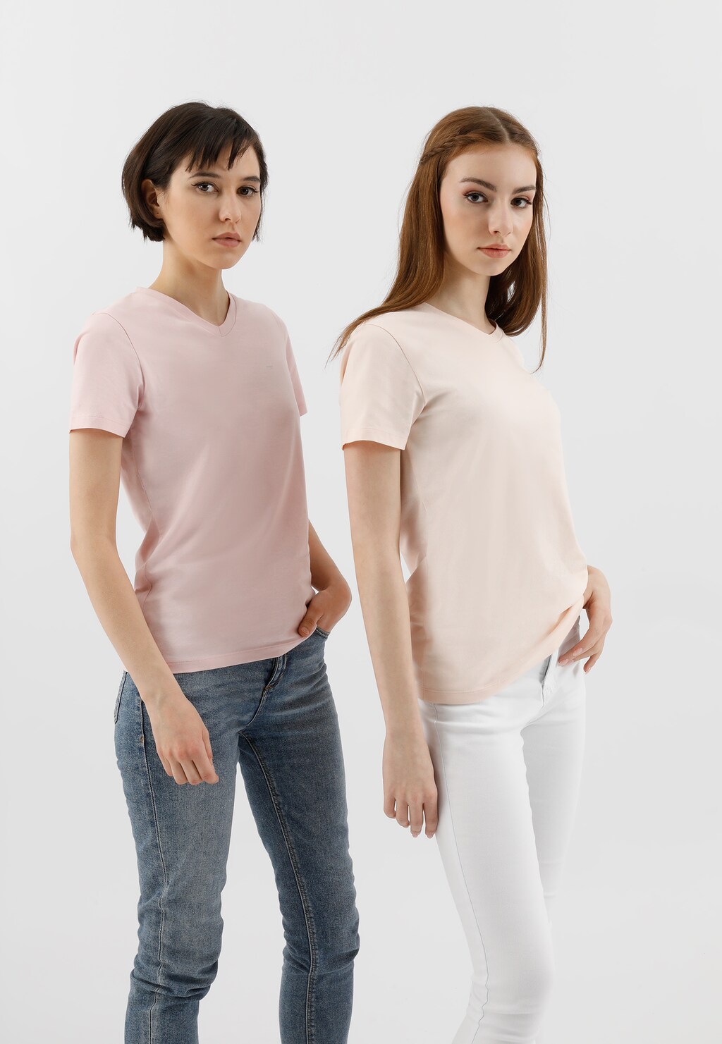 Beżowy bawełniany t-shirt damski 98015-83 Widok 4