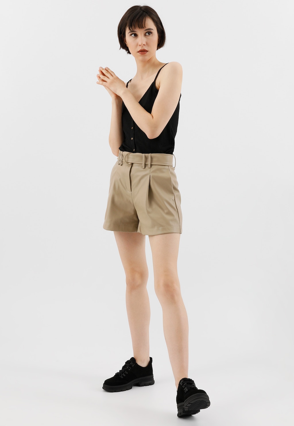 Čierne pohodlné dámske poltopánky z prírodnej kože 46108-61 Widok 7