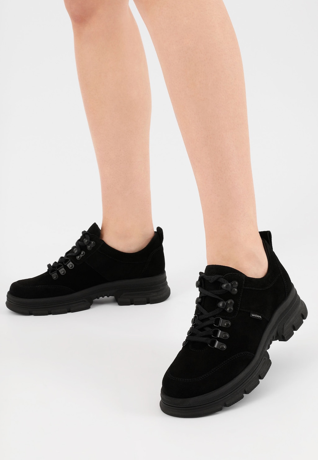 Čierne pohodlné dámske poltopánky z prírodnej kože 46108-61 Widok 8