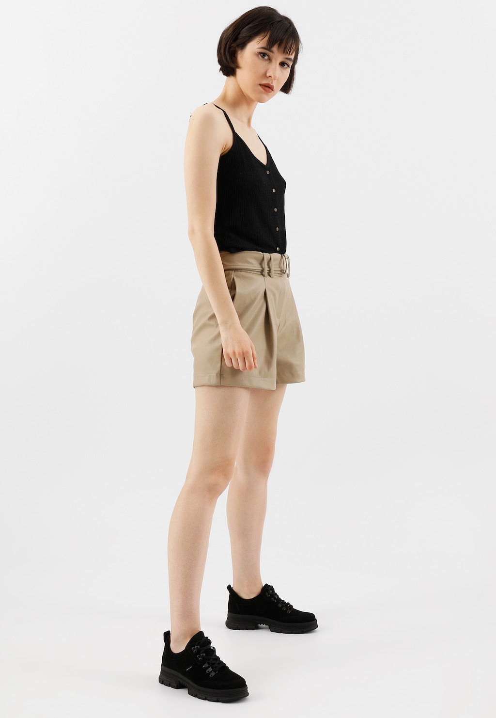 Čierne pohodlné dámske poltopánky z prírodnej kože 46108-61 Widok 9