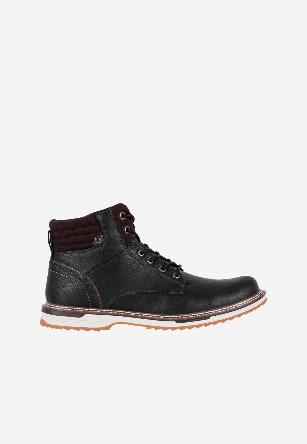 WJS granatowe workery męskie z brązowymi elementami WJS24000-86 Widok 1