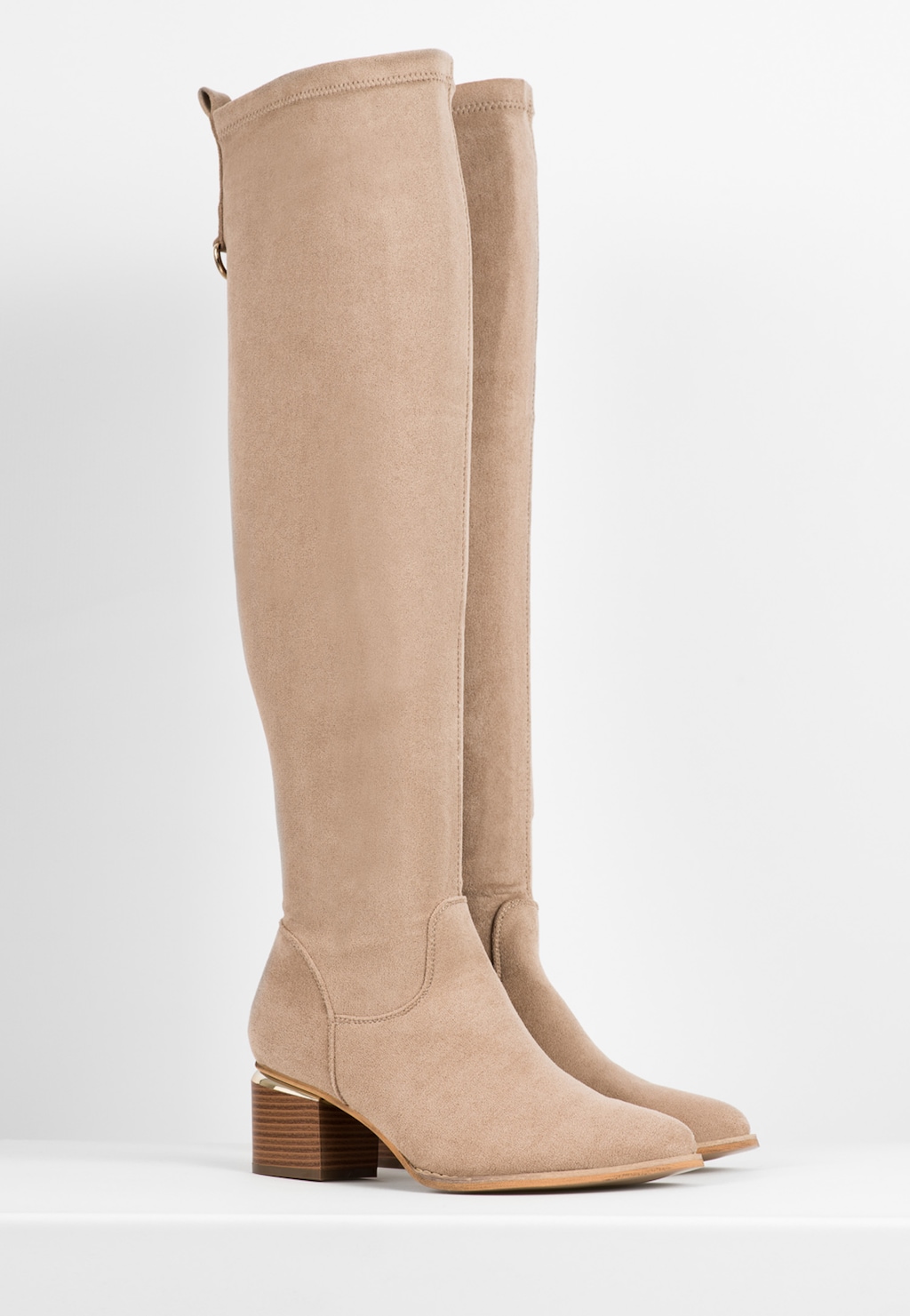 WJS wysokie beżowe kozaki damskie WJS45005-44 Widok 3