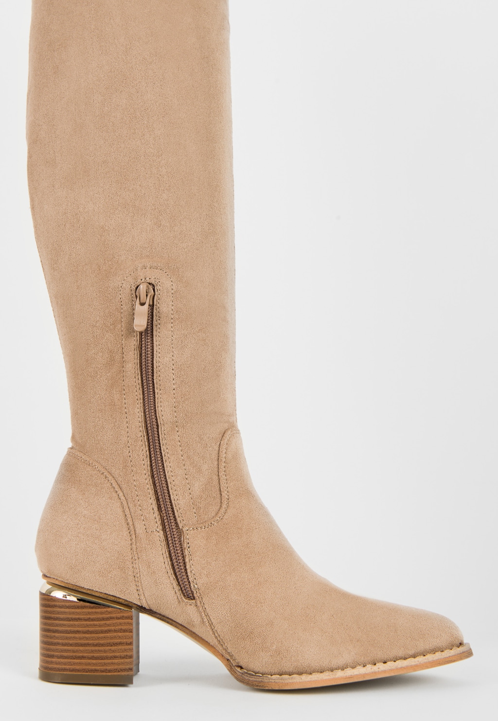 WJS wysokie beżowe kozaki damskie WJS45005-44 Widok 5