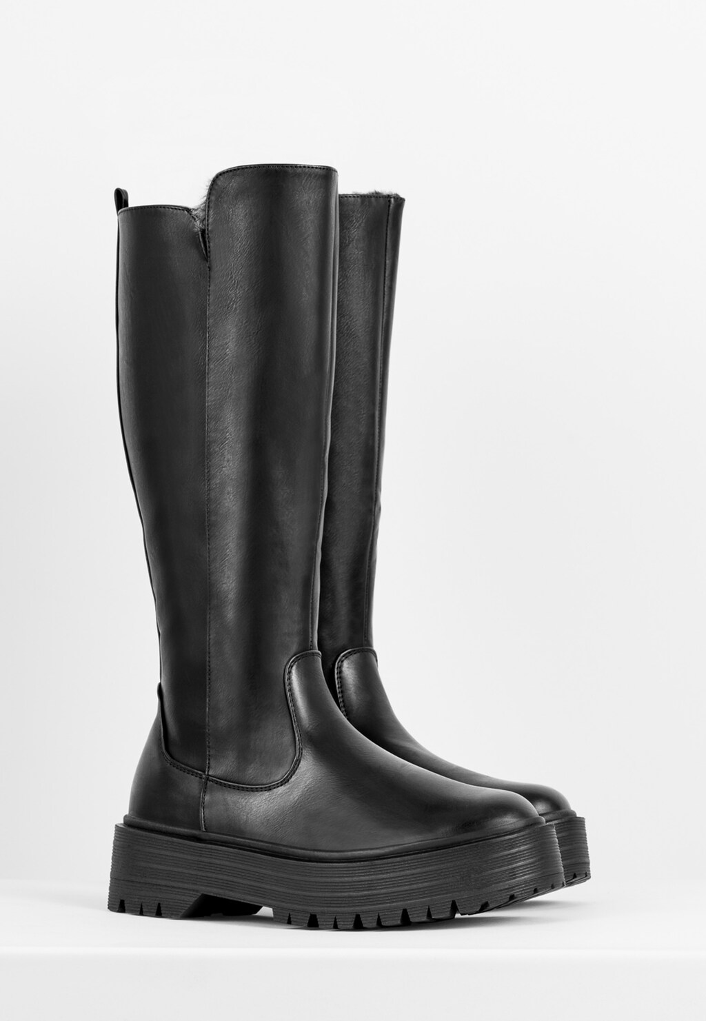 WJS czarne masywne kozaki damskie WJS45014-51 Widok 2