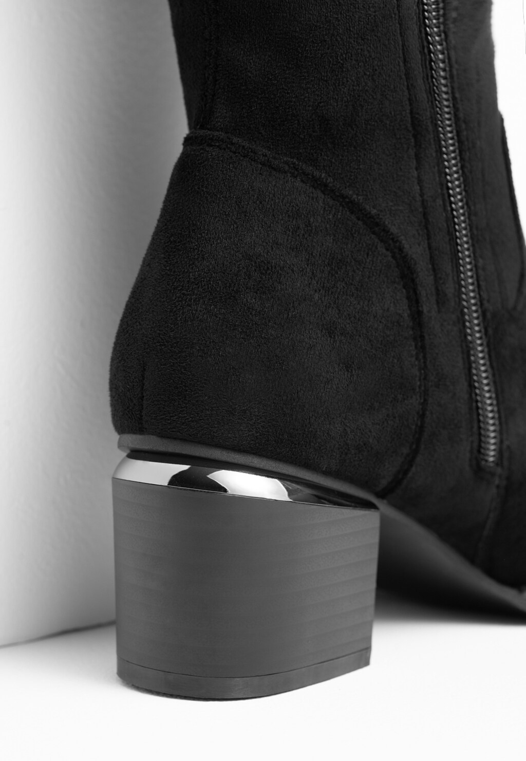 WJS czarne kozaki damskie na słupku WJS45005-41 Widok 4