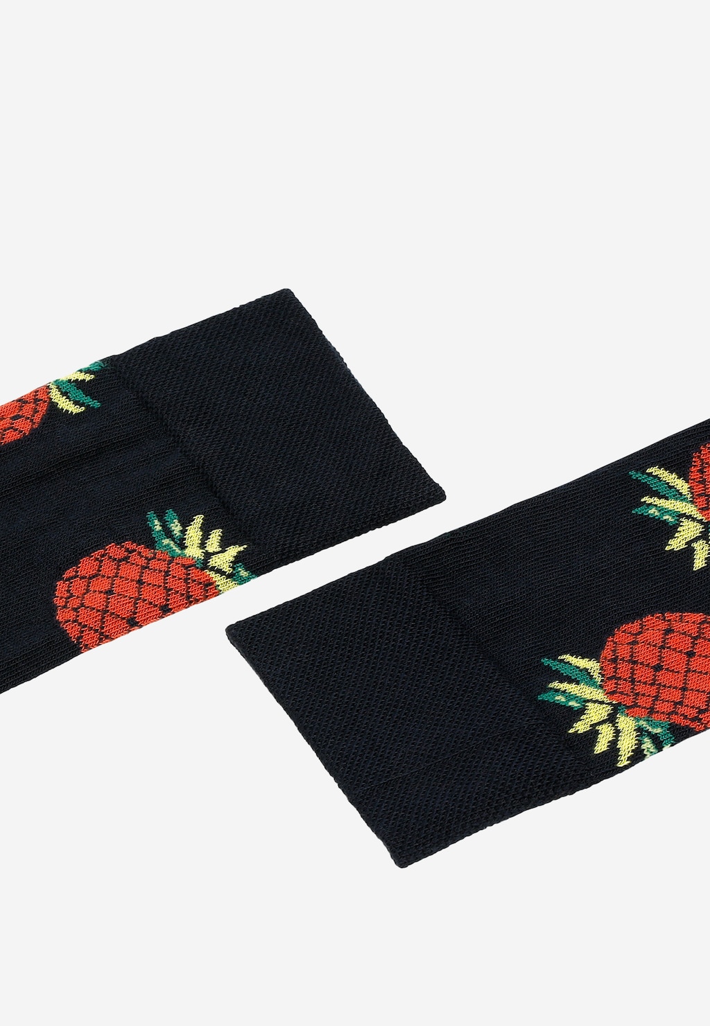 Vysoké tmavě modré ponožky s potiskem ananasu 97078-86 Widok 2