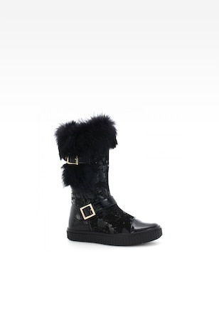 Kozaki ocieplane BARTEK T-973980/1LH, dla dziewcząt, czarny