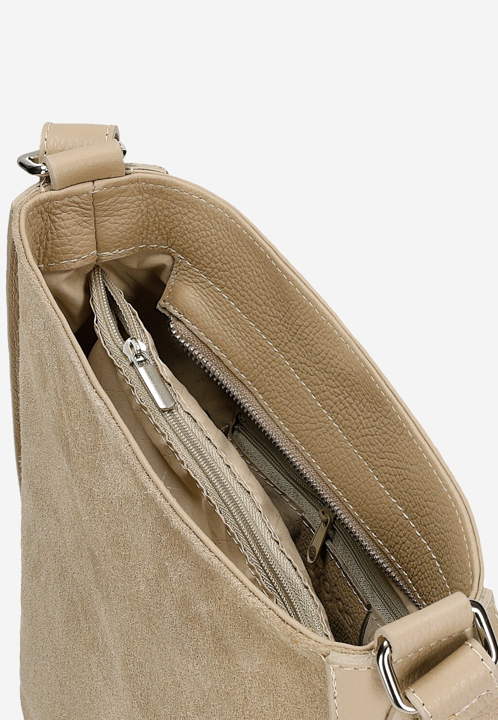 Světle béžová kožená dámská kabelka 80067-64 Widok 5