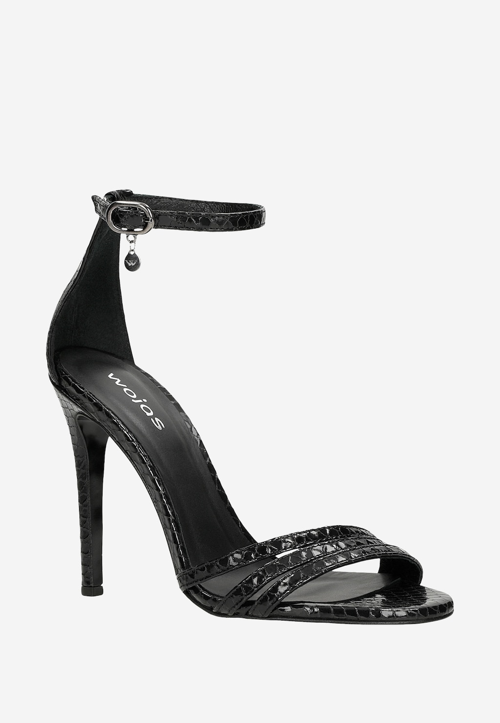 Čierne dámske sandále na vysokom podpätku 76161-31 Widok 3