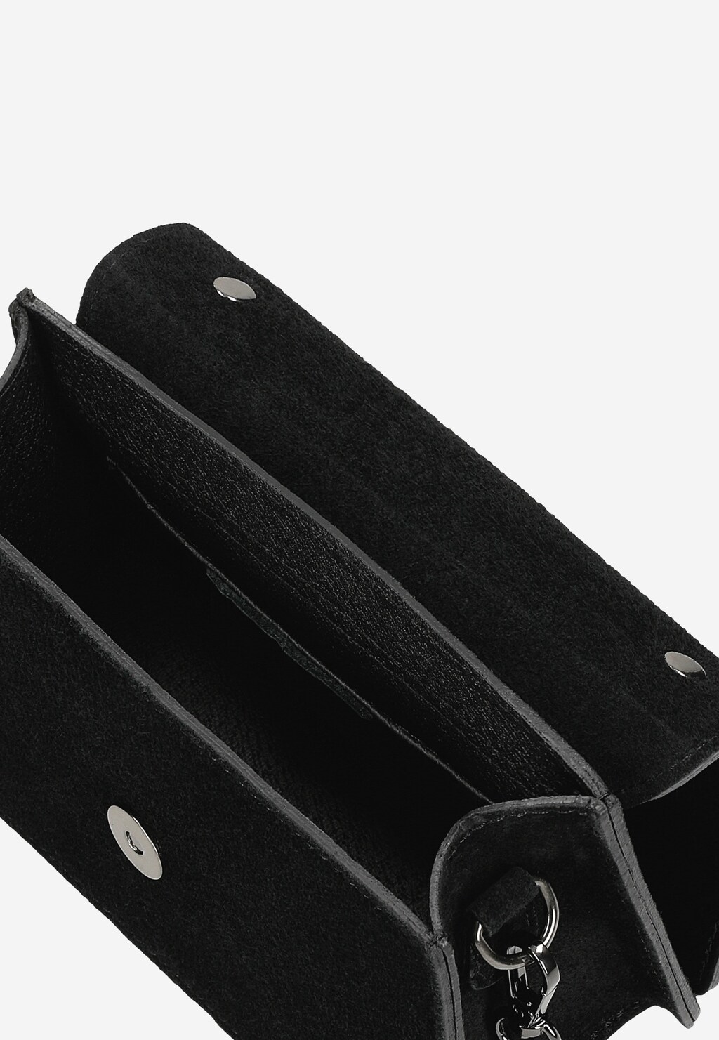 Czarna wizytowa torebka z dekoracyjnym wzorem na klapce 80375-61 Widok 6