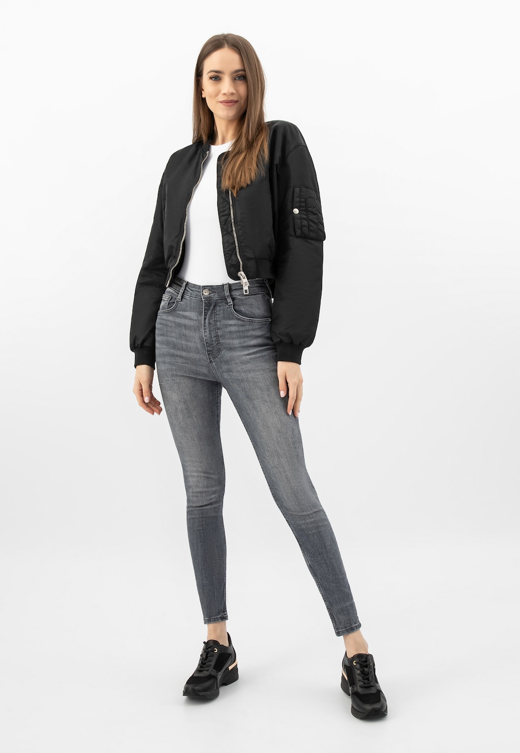 Sportovně elegantní černé polobotky dámské 46115-71 Widok 7