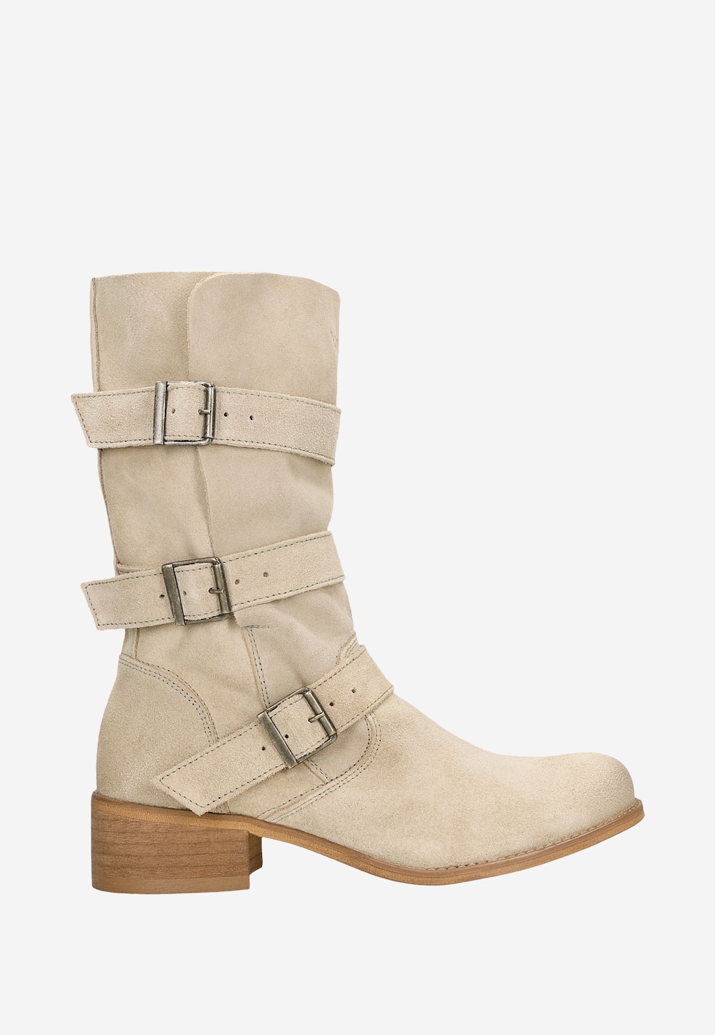 Nízke čižmy z velúrovej kože ideálne na každodenné nosenie 55037-64 Widok 2