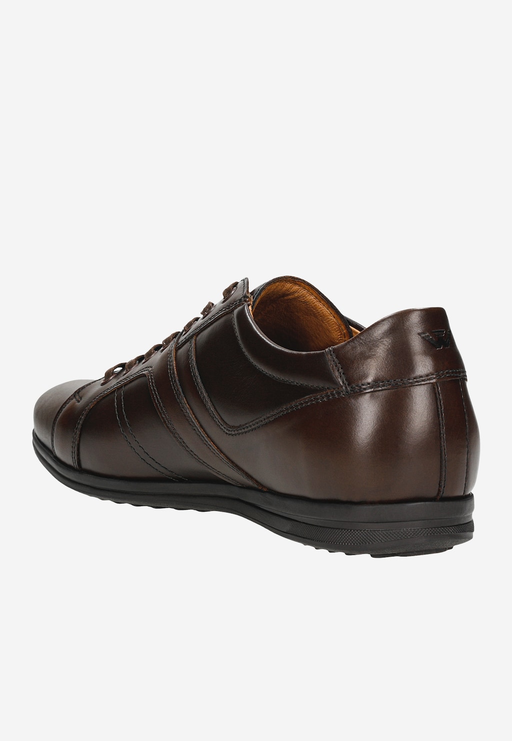 Hnědé kožené tenisky pánské v elegantním stylu 8075-52 Widok 4