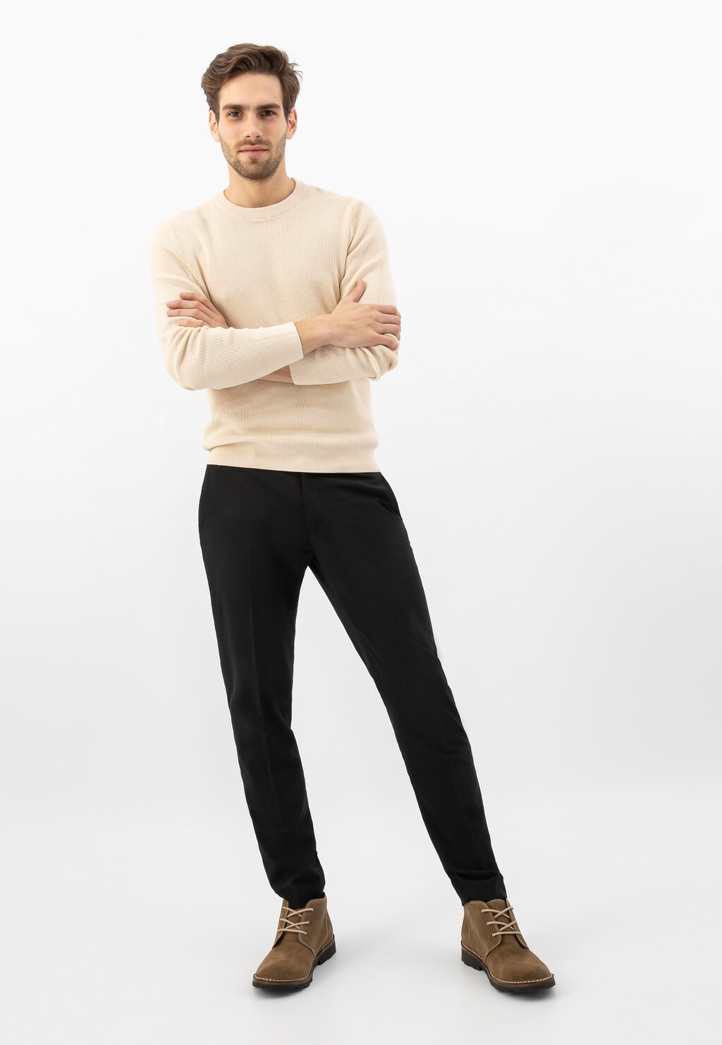 Zielone sznurowane trzewiki męskie z dwoiny 1200-68 Widok 9