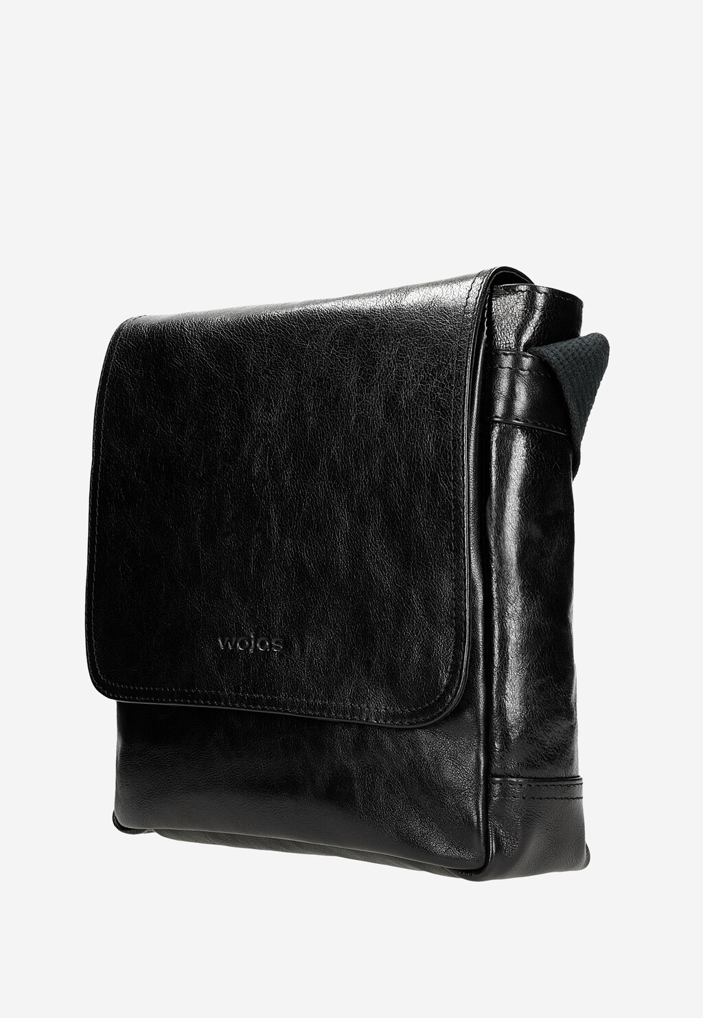 Czarna torba męska na ramię ze skóry licowej 80324-51 Widok 3