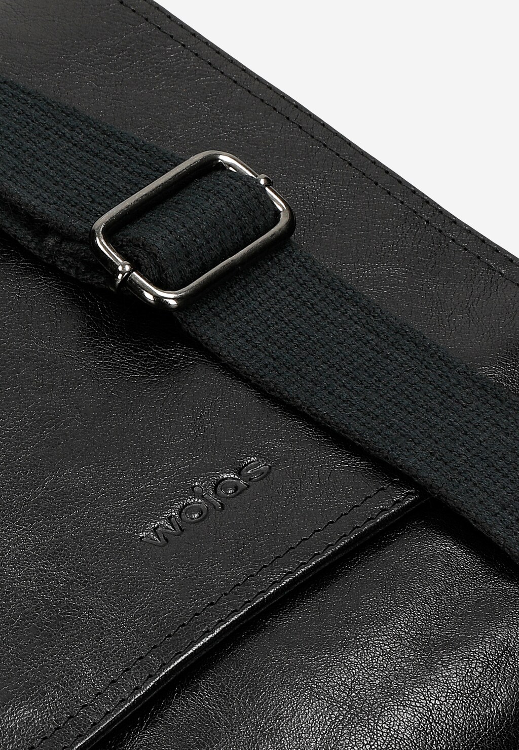 Czarna torba męska na ramię ze skóry licowej 80324-51 Widok 8