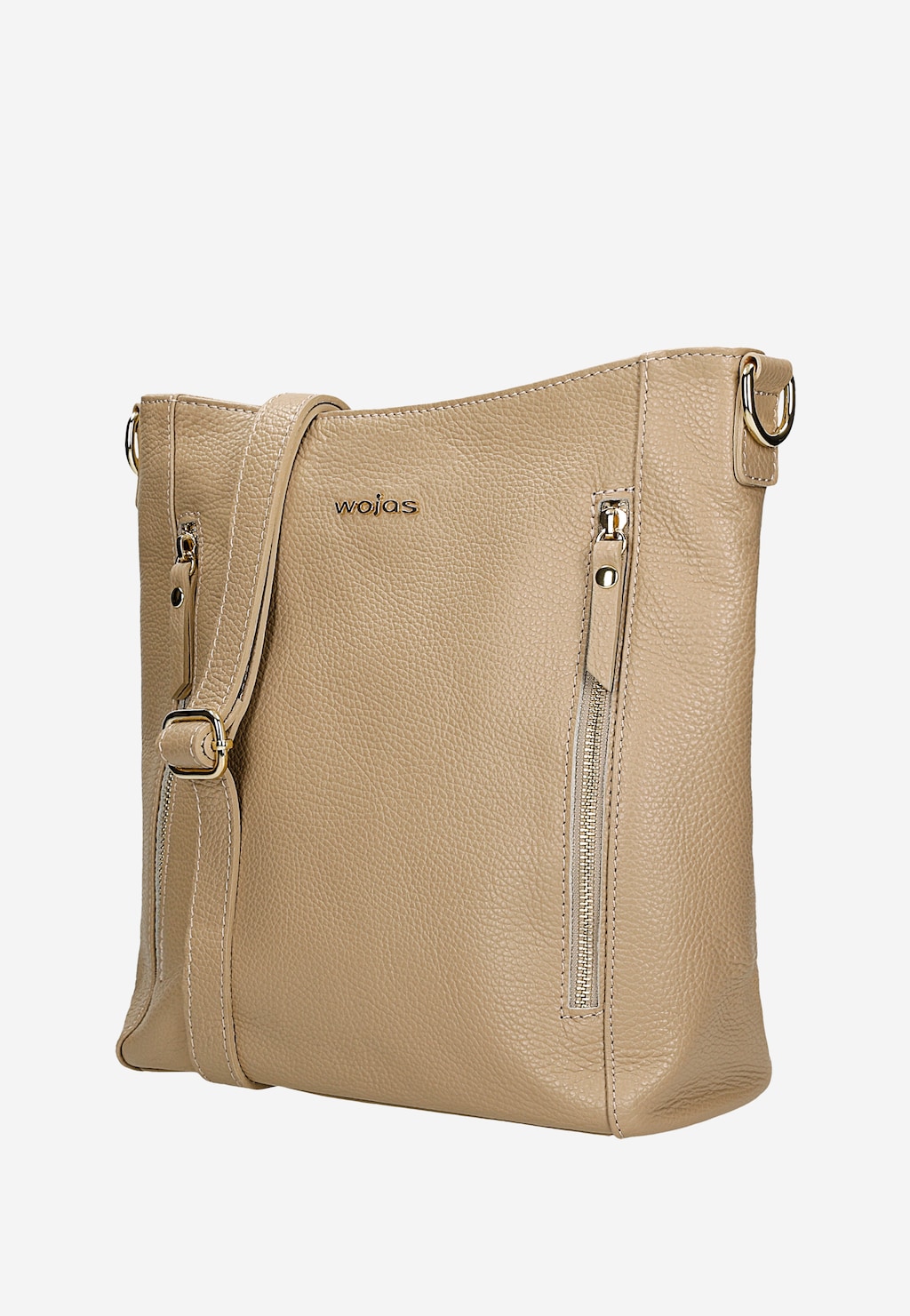Beżowa torebka damska ze skóry naturalnej 80338-54 Widok 2