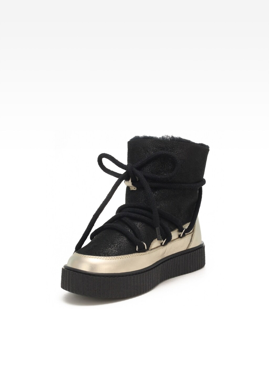 Botki ocieplane BARTEK 17294004, dla dziewcząt, czarno-złoty Widok 3