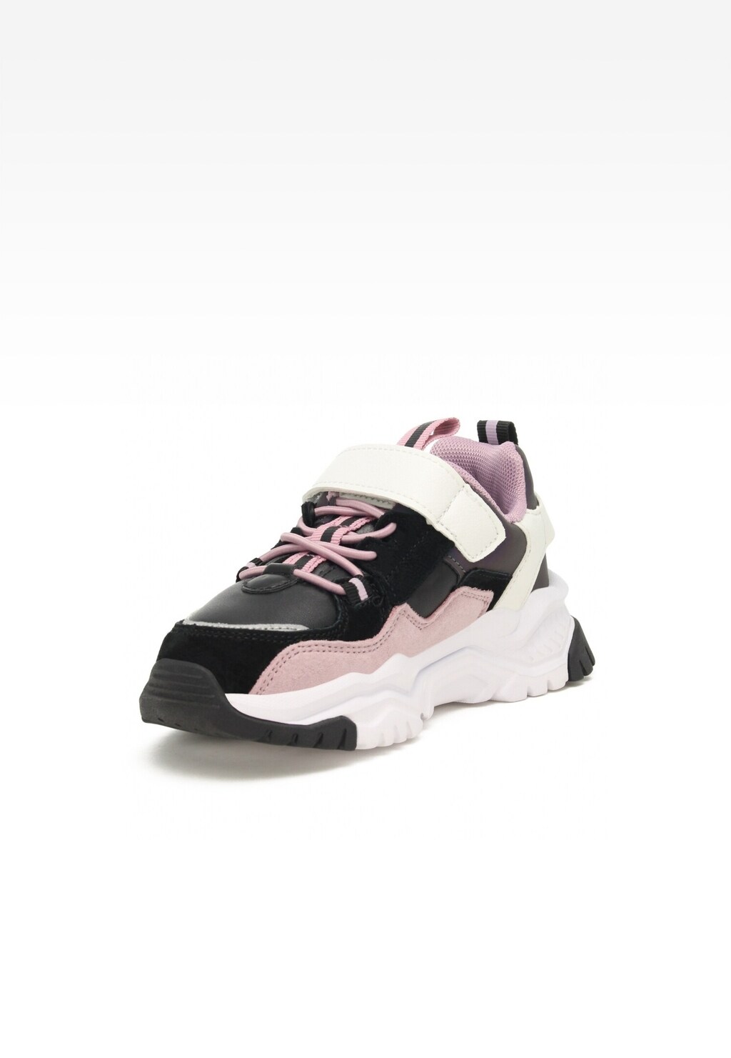 Półbuty BARTEK 15412003, dla dziewcząt, czarno-różowy Widok 3